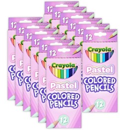 Crayola® Colored Pencils, Pastel, 12 Per Pack, 12 Packs