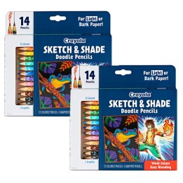 Crayola® Doodle & Draw Sketch & Shade Doodle Pencil, 14 Per Pack, 2 Packs