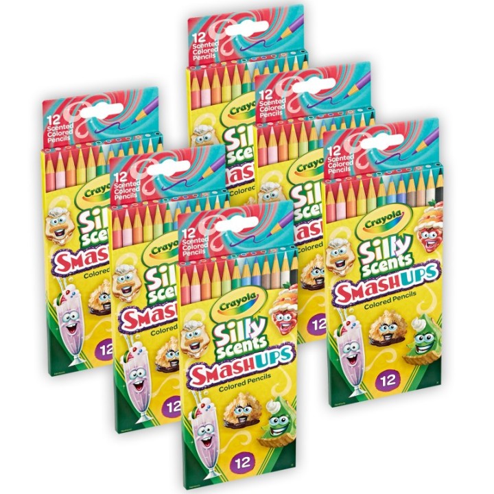 Crayola® Silly Scents Smash Ups Colored Pencils, 12 Per Pack, 6 Packs