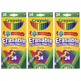 Crayola® Erasable Colored Pencils, 24 Per Box, 3 Boxes