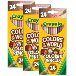 Crayola® Colors of the World Colored Pencils, 24 Per Pack, 3 Packs