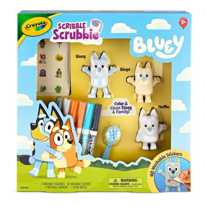 Crayola® Scribble Scrubbie Bluey Deluxe, 3 Count Set