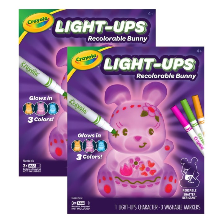 Crayola® Light-Ups Recolorable Bunny with Markers, Pack of 2
