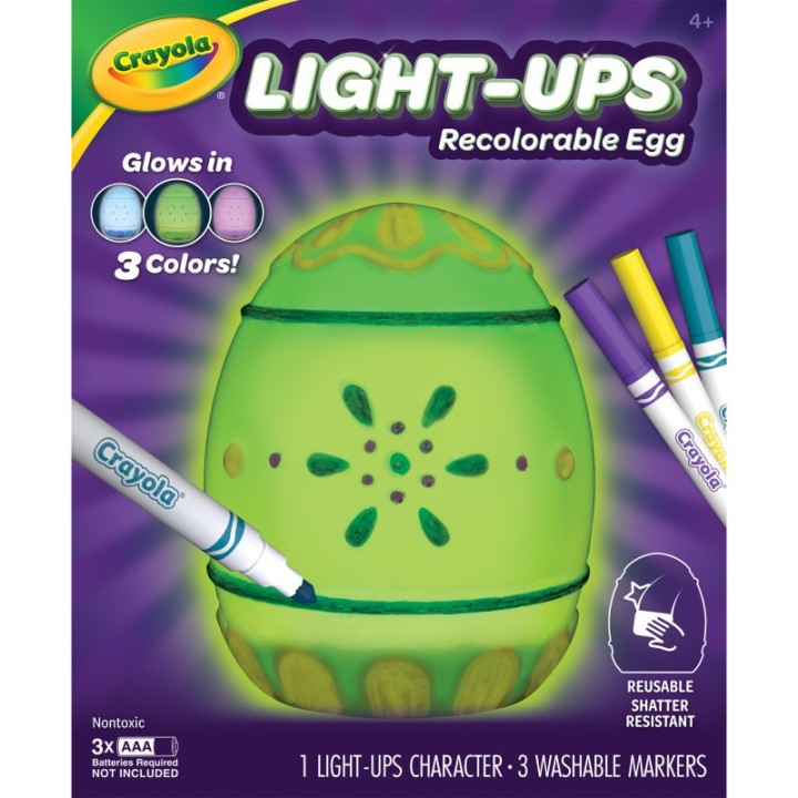 Crayola® Light-Ups Recolorable Egg with Markers