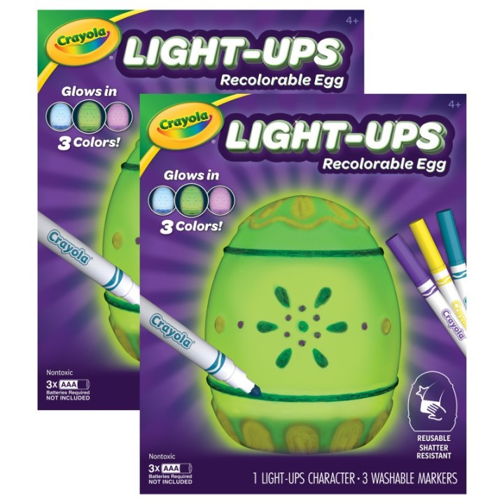 Crayola® Light-Ups Recolorable Egg with Markers, Pack of 2