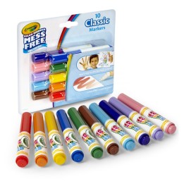 Crayola® Color Wonder Mess Free Mini Markers, Classic Colors, Pack of 10