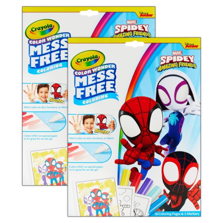 Crayola® Color Wonder® Coloring Pad & Markers, Spidey and His Amazing Friends, 2 Sets