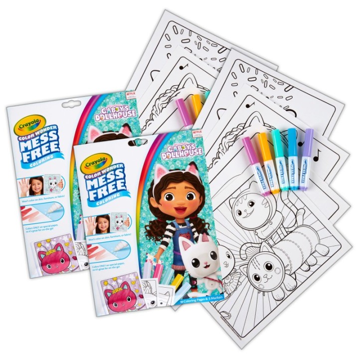 Crayola® Color Wonder® Coloring Pad & Markers, Gabby's Dollhouse, 2 Sets