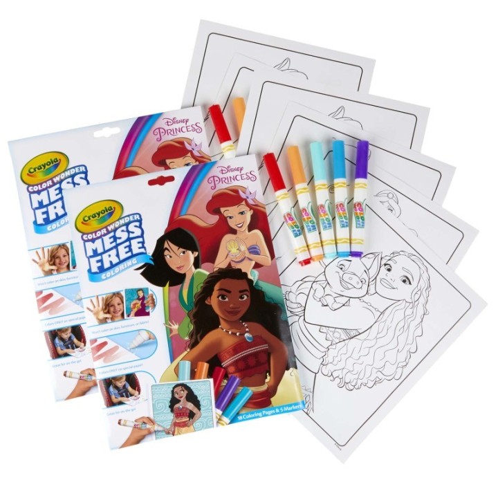 Crayola® Color Wonder Mess Free Coloring Pad & Markers, Princess, 2 Sets