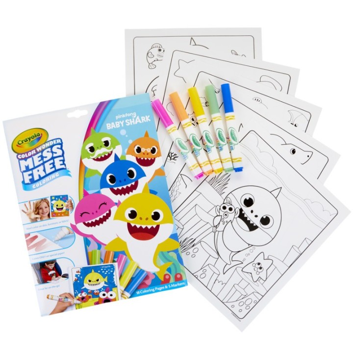 Crayola® Color Wonder Mess Free Coloring Pad & Markers, Baby Shark