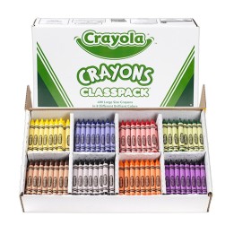 Crayola® Crayon Classpack®, Large Size, 8 Colors, 400 Count