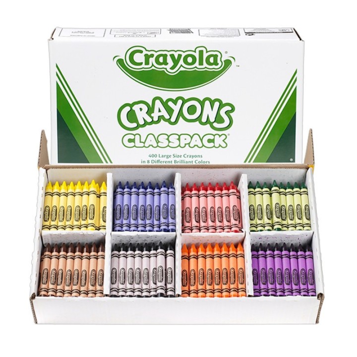 Crayola® Crayon Classpack®, Large Size, 8 Colors, 400 Count
