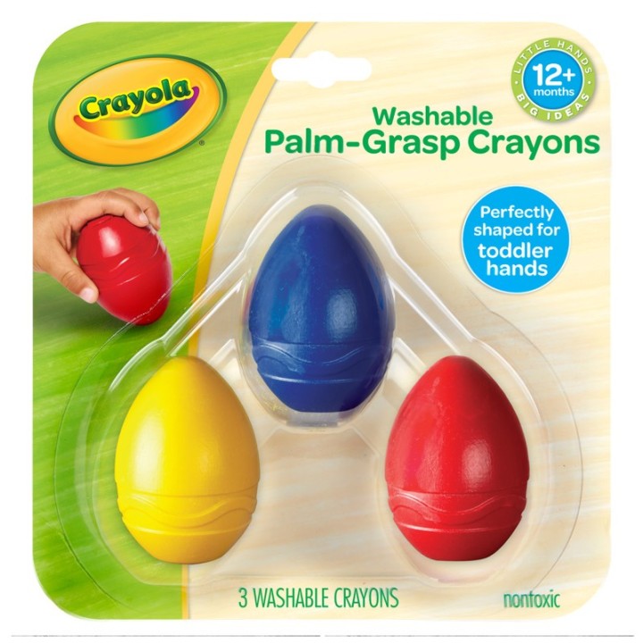 Crayola® My First Crayola® Washable Palm-Grasp Crayons, Pack of 3