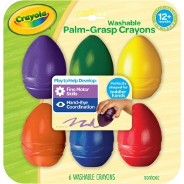 Crayola® My First Crayola® Washable Palm Grasp Crayons, 6 Count