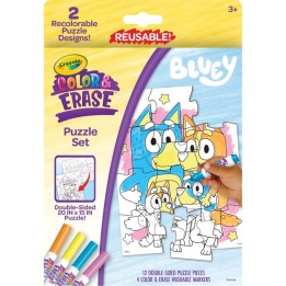 Crayola® Color & Erase Reusable Puzzle Set, Bluey