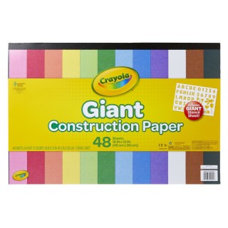 Crayola® Giant Construction Paper Pad with Stencils, 48 Sheets