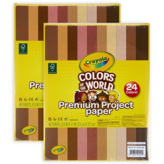 Crayola® Colors of the World Premium Project Paper, 48 Sheets Per Pack, 2 Packs