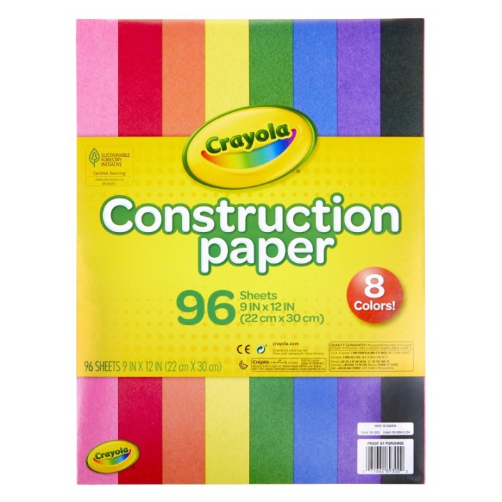 Crayola® Construction Paper, 96 Sheets
