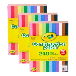 Crayola® Construction Paper, 240 Sheets Per Pack, 3 Packs