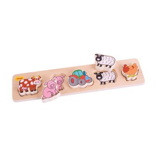 Bigjigs® Toys Chunky Lift & Match Farm Puzzle