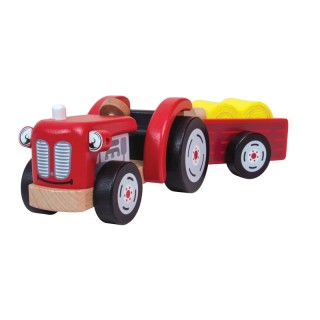 Bigjigs® Toys Tractor and Trailer Playset