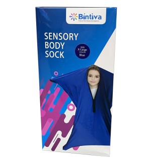 Bintiva Sensory Hug Full Body Socks, Extra Large, Blue