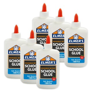 Elmer's® Washable School Glue, 8 oz., Pack of 6
