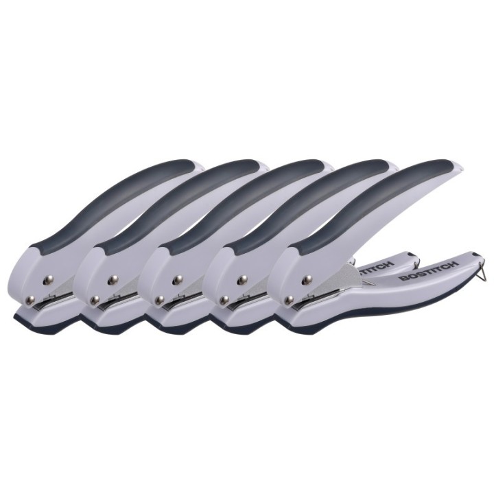 Bostitch EZ Squeeze™ 1-Hole Punch, Gray, Pack of 5