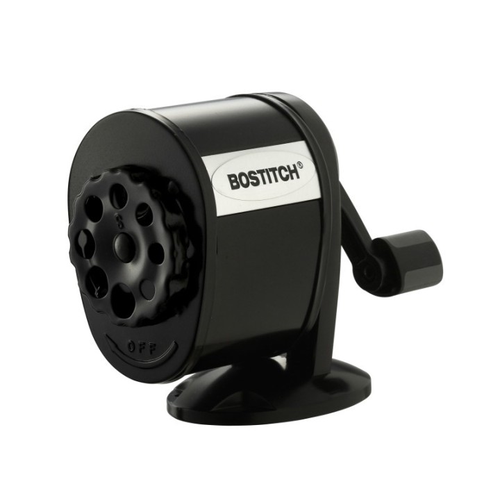Bostitch Antimicrobial Manual Pencil Sharpener, Black