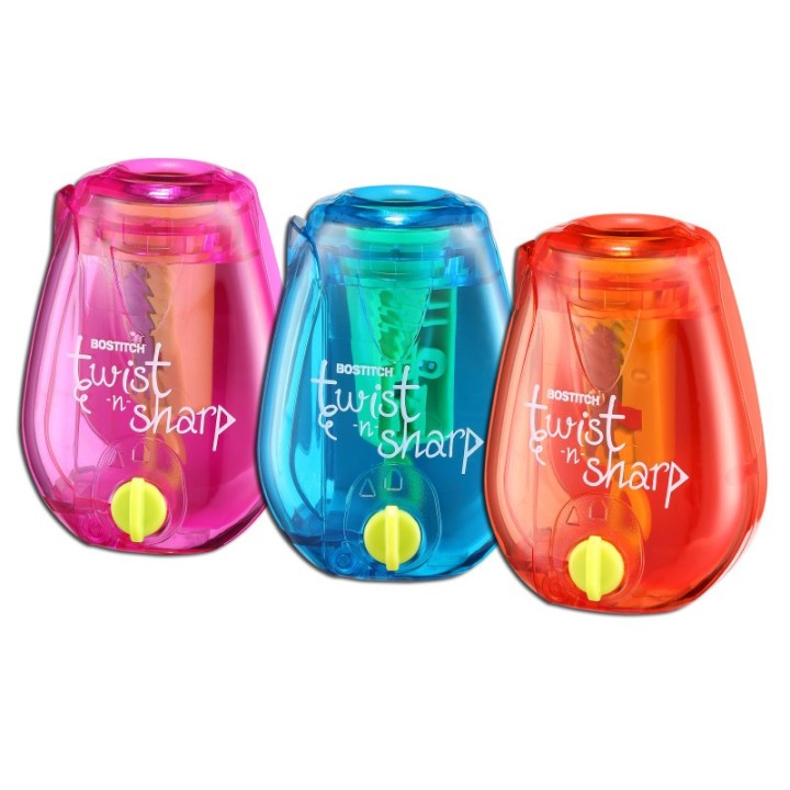 Bostitch Twist-n-Sharp™ Kids Pencil Sharpener, Assorted Colors