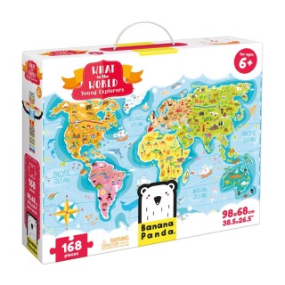 Banana Panda What in the World Young Explorers Jumbo Floor Puzzle, 168 Pieces, Age 6+