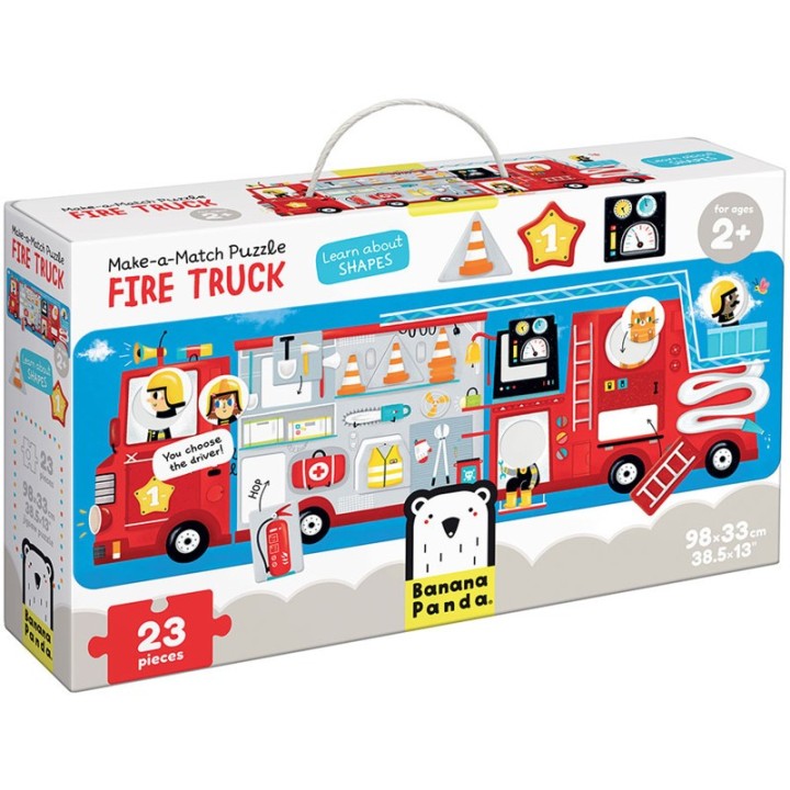 Banana Panda Make-a-Match Puzzle, Fire Truck