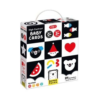 Banana Panda High Contrast Baby Cards, 0-3+ Months