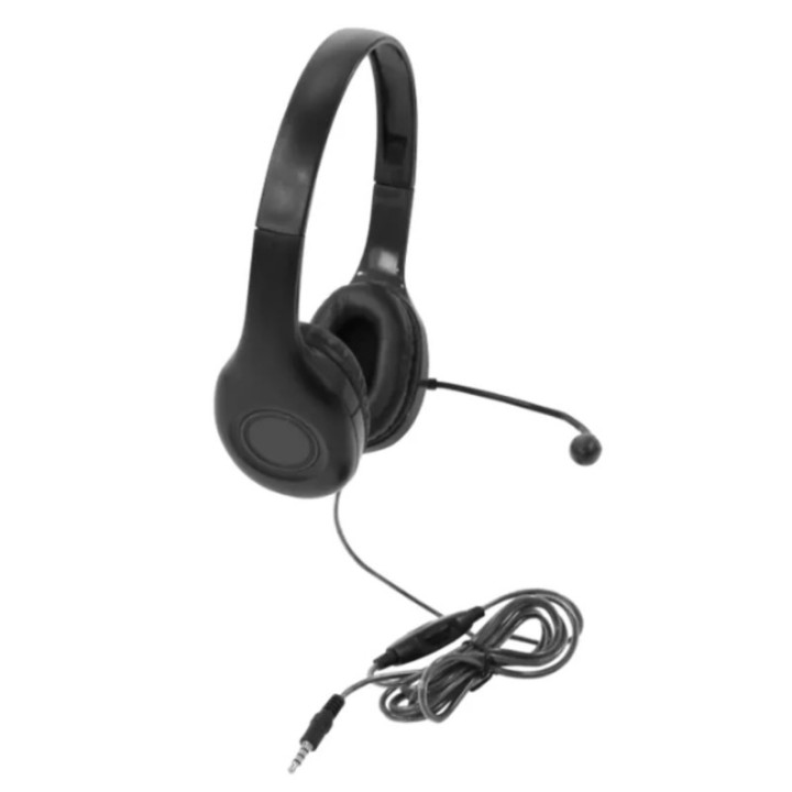 Califone On-Ear Headset with Gooseneck Microphone, 3.5mm, Black