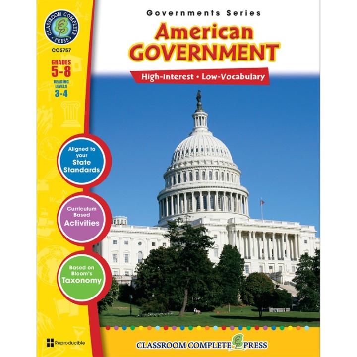 Classroom Complete Press American Government Resource Book, Grade 5-8