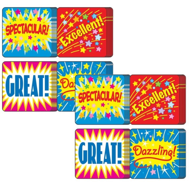 Carson Dellosa Education Positive Words Motivational Stickers, 120 Per Pack, 12 Packs