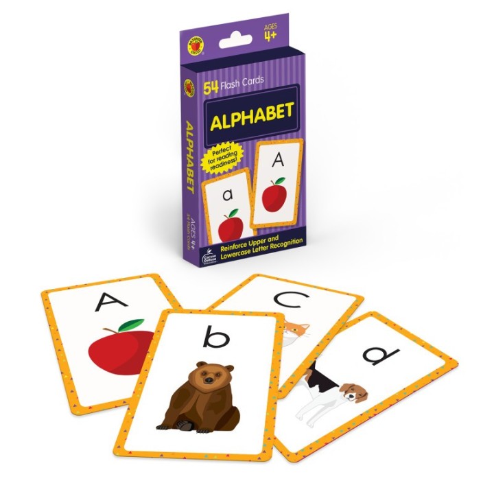 Brighter Child® Alphabet Flash Cards, Upper and Lowercase Letter Recognition, 54 Cards