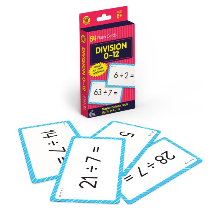 Brighter Child® Division 0 to 12 Flash Cards, 54 Cards