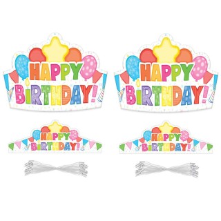 Carson Dellosa Education Happy Birthday Crowns, 30 Per Pack, 2 Packs