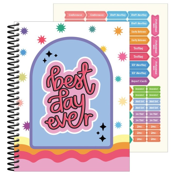 Carson Dellosa Education Retro Remix Teacher Planner