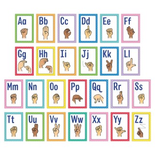 Carson Dellosa Education Mini Posters: Sign Language Alphabet Poster Set