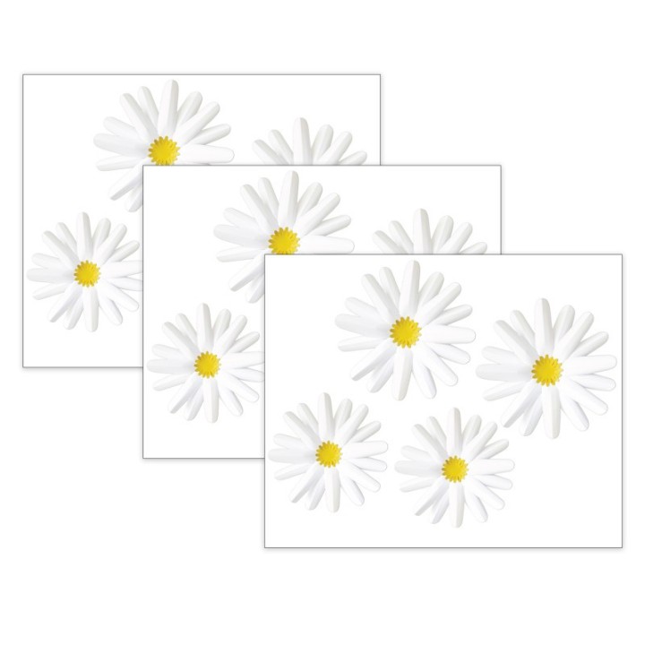 Carson Dellosa Education Happily Ever Elementary Retro Remix Daisies Dimensional Accents, 4 Per Pack, 3 Packs