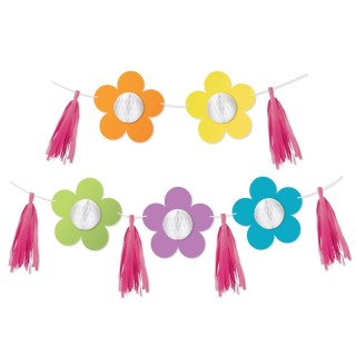 Carson Dellosa Education Happily Ever Elementary Retro Remix Flowers and Tassels Dimensional Accents
