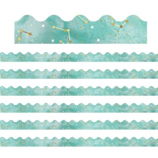 Carson Dellosa Education Galaxy Constellations Scalloped Border, 39 Feet Per Pack, 6 Packs