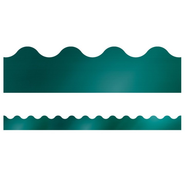 Carson Dellosa Education Sparkle + Shine Teal Foil Scalloped Border, 39 Feet