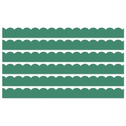 Carson Dellosa Education Grow Together Jade Green Scalloped Borders, 39 Feet Per Pack, 6 Packs