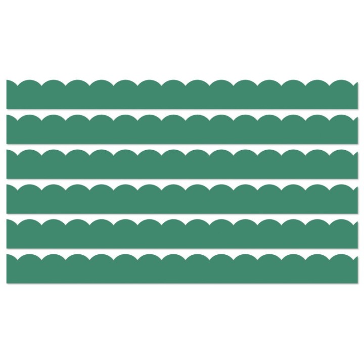 Carson Dellosa Education Grow Together Jade Green Scalloped Borders, 39 Feet Per Pack, 6 Packs