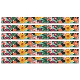 Carson Dellosa Education Grow Together Floral Garden Straight Borders, 36 Feet Per Pack, 6 Packs