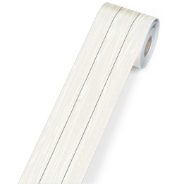 Carson Dellosa Education White Wood Grain Rolled Straight Borders, 65 Feet