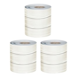 Carson Dellosa Education White Wood Grain Rolled Straight Borders, 65 Feet Per Roll, Pack of 3